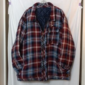 A Tiziano Indigo Plaid men's Zip Jacket 4XL